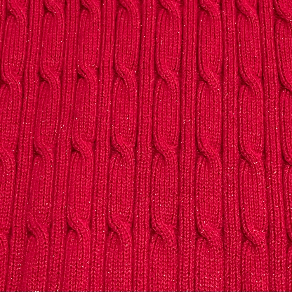 Karen Scott Red Cable Knit Sweater Size L - Picture 10 of 10